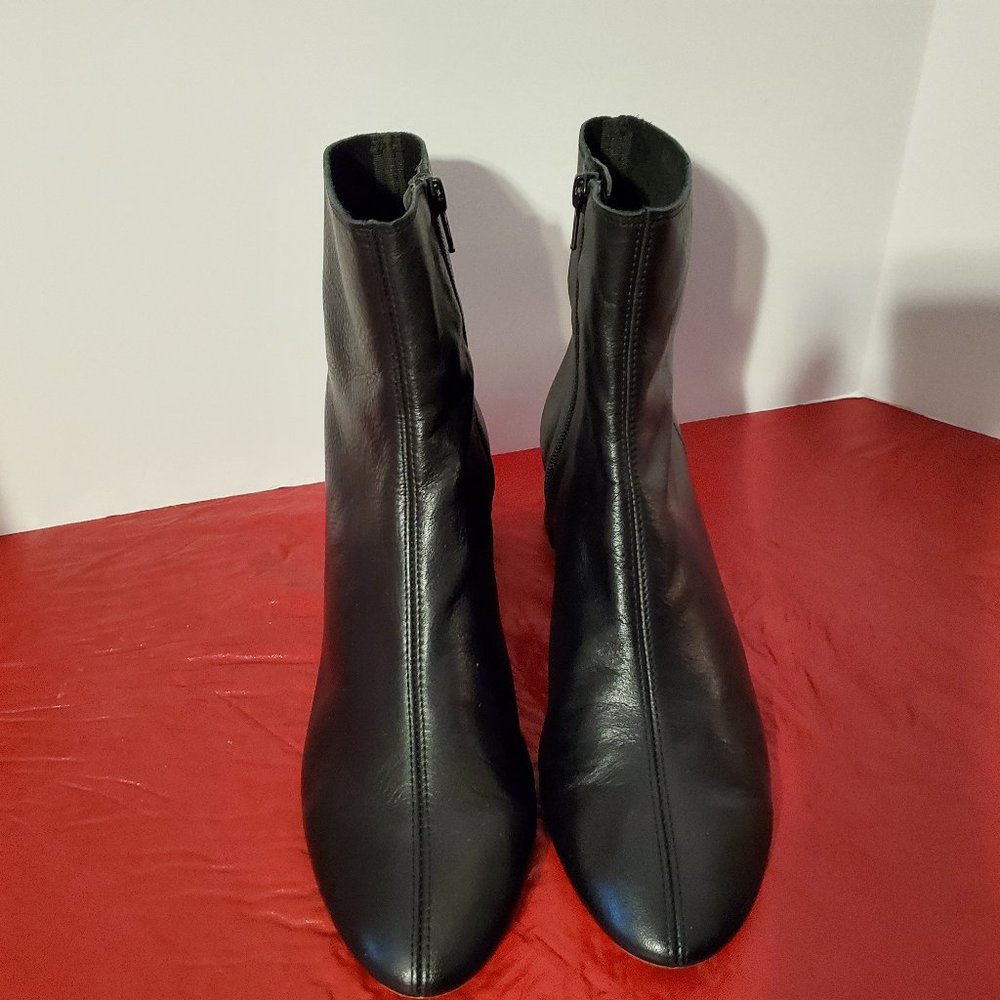 TOPSHOP Black Leather Boots Size  (41) 10.5 Narrow
